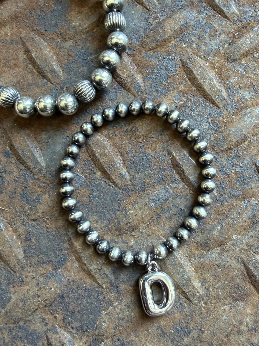 Bubble Initial Charm Bracelet