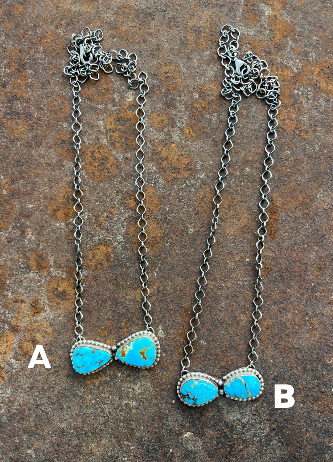 2-Stone Turquoise Necklace