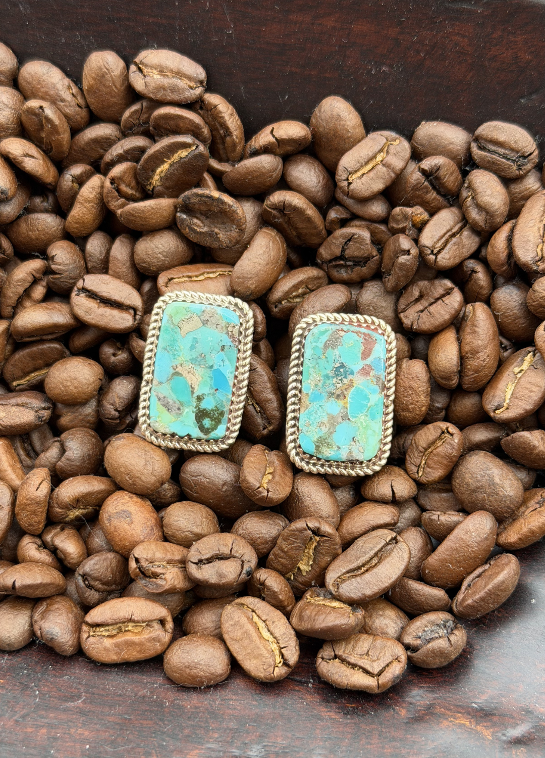 Turquoise Matrix Studs