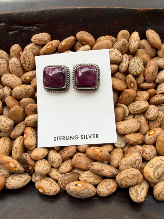 Square Purple Spiny Studs