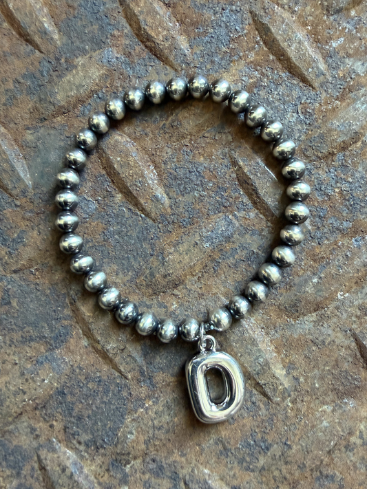 Bubble Initial Charm Bracelet