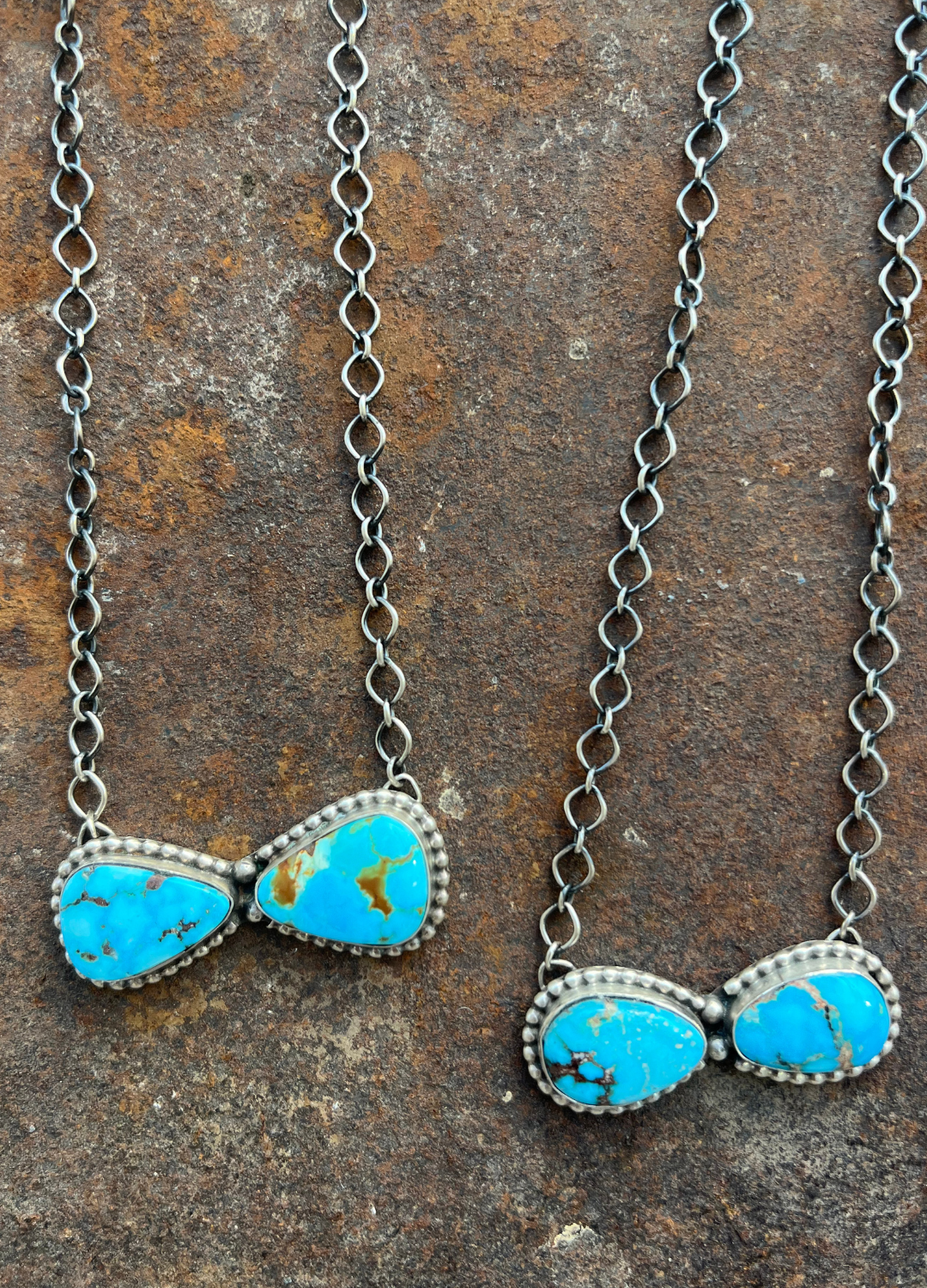 2-Stone Turquoise Necklace