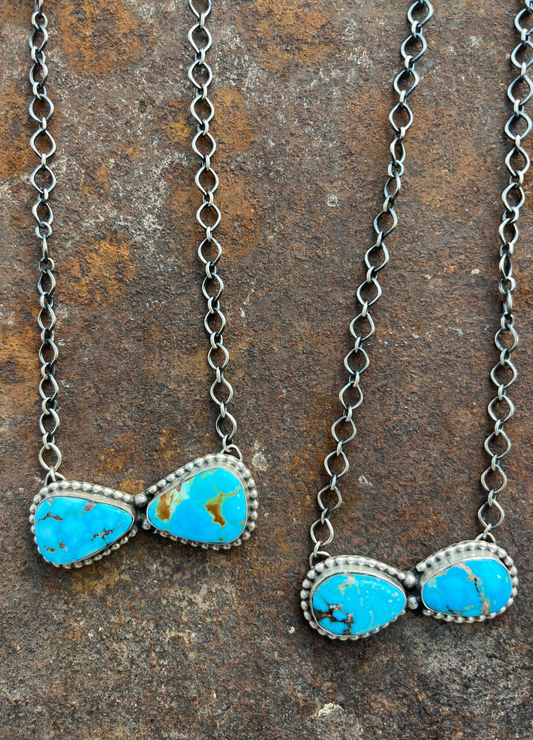 2-Stone Turquoise Necklace