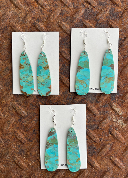 Turquoise Slab Earrings