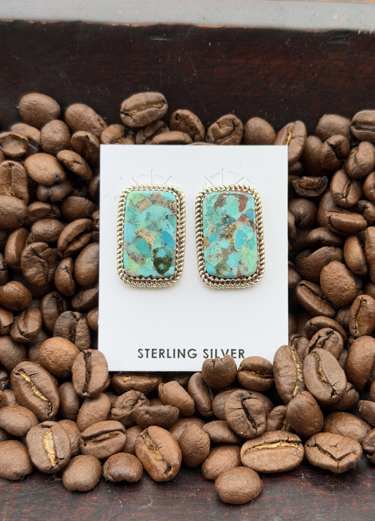 Turquoise Matrix Studs